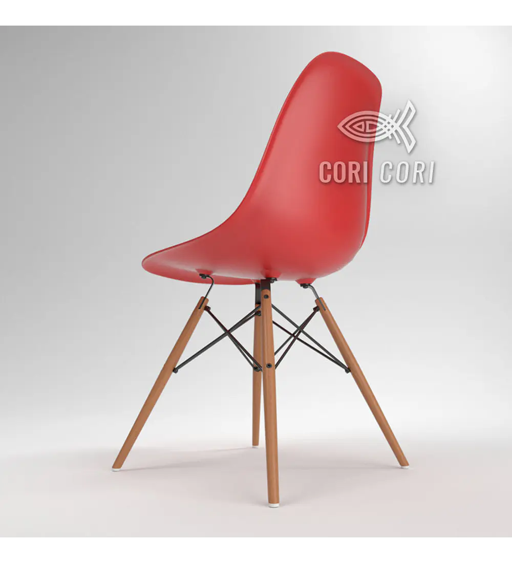 Comedor Mesa Rectangular Melamina 120 x 80 +  4 Sillas Eames