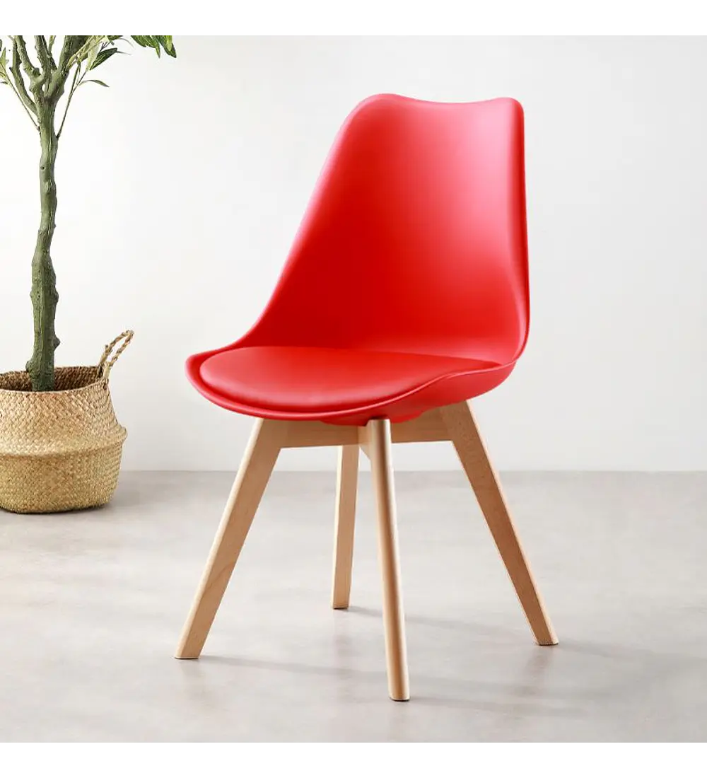 Comedor Mesa Tulip Blanca 100cms + 4 Sillas Tulip