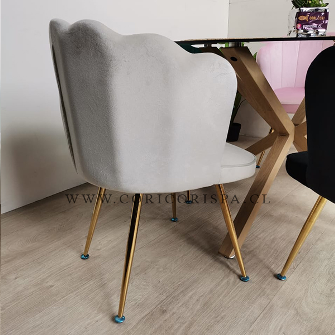 Comedor Mesa Warwick 100cms + 5 Sillas Corona 2