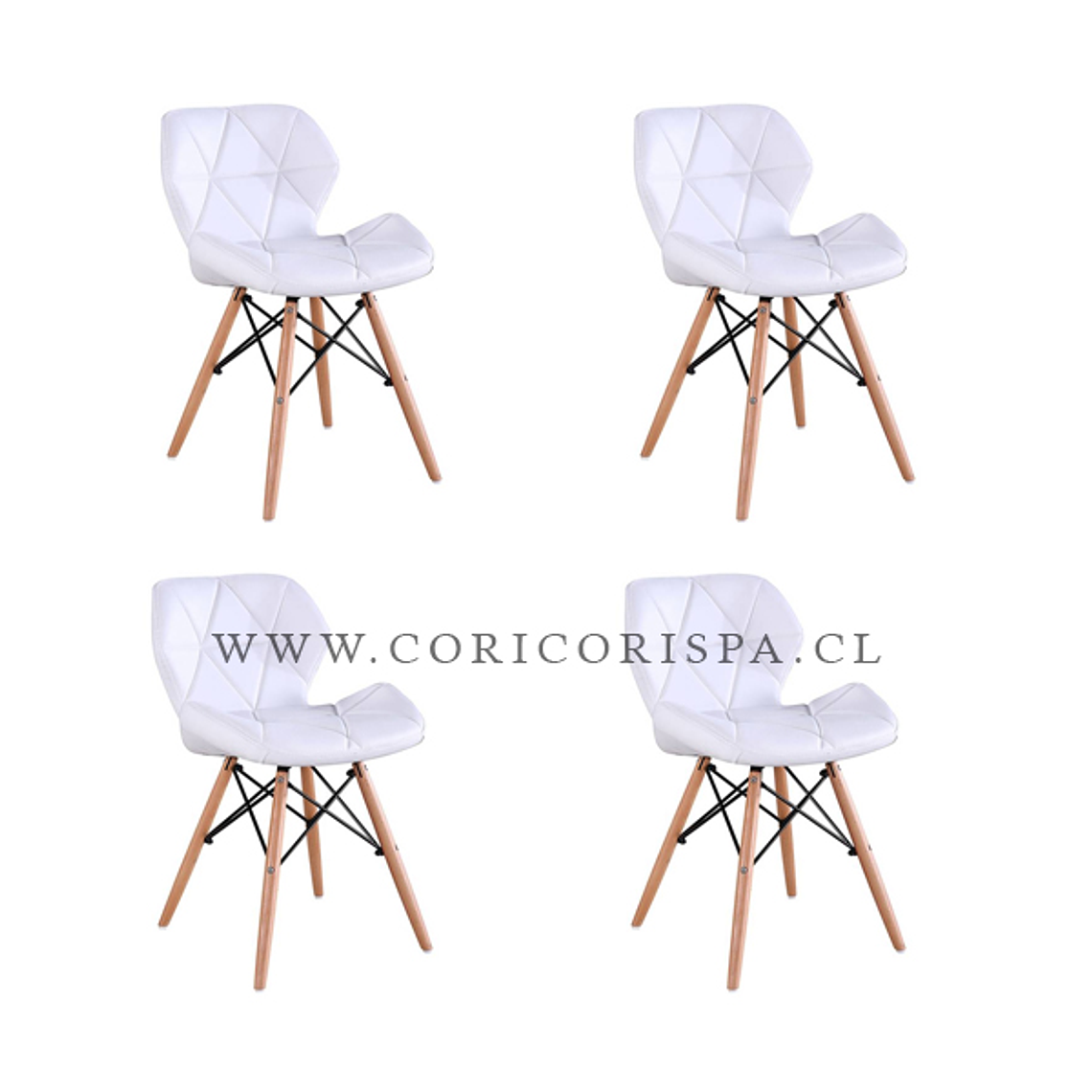 Pack 4 Sillas Eames Mariposa Ecocuero 3