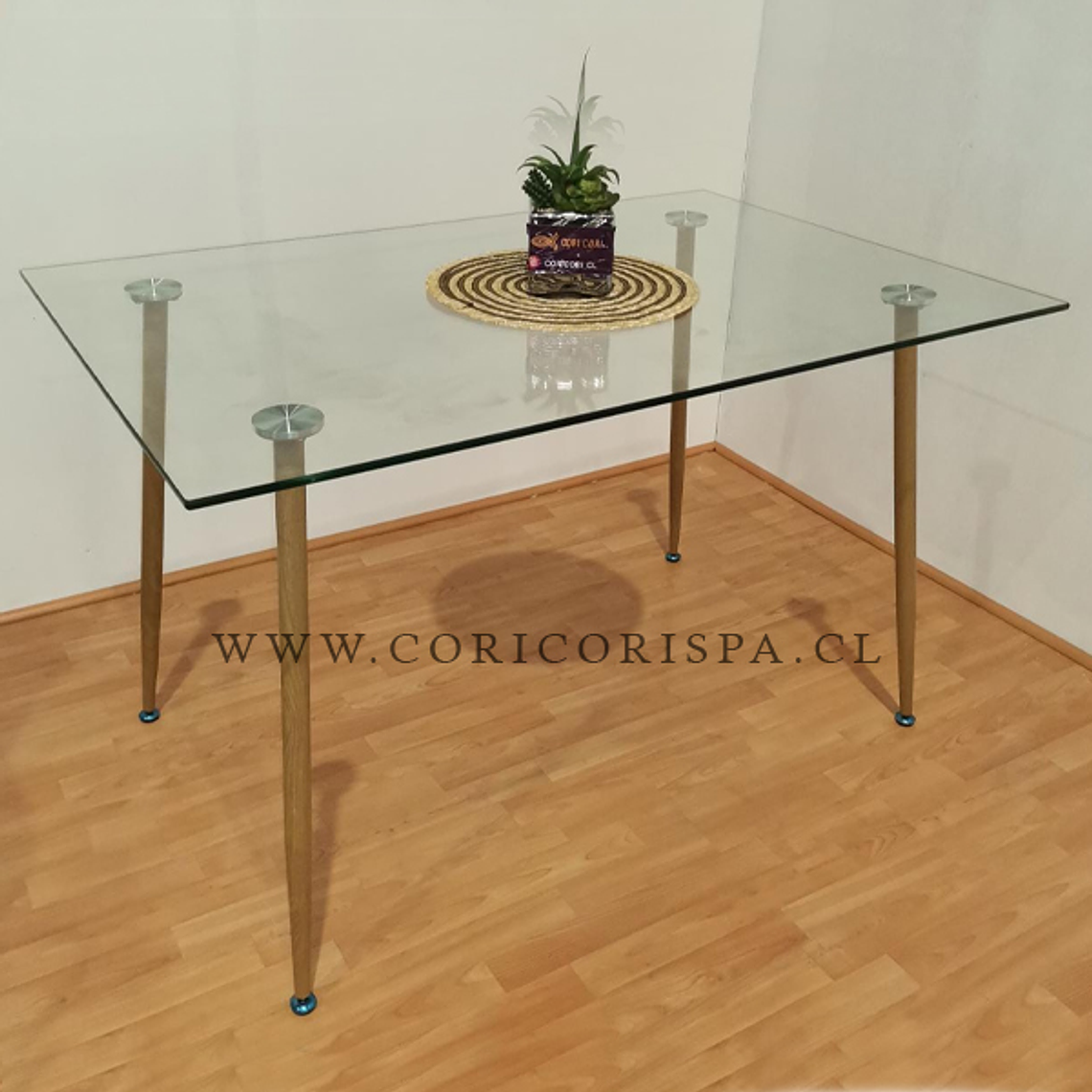 Mesa de Comedor Vidrio Rubi 120x80cms 4