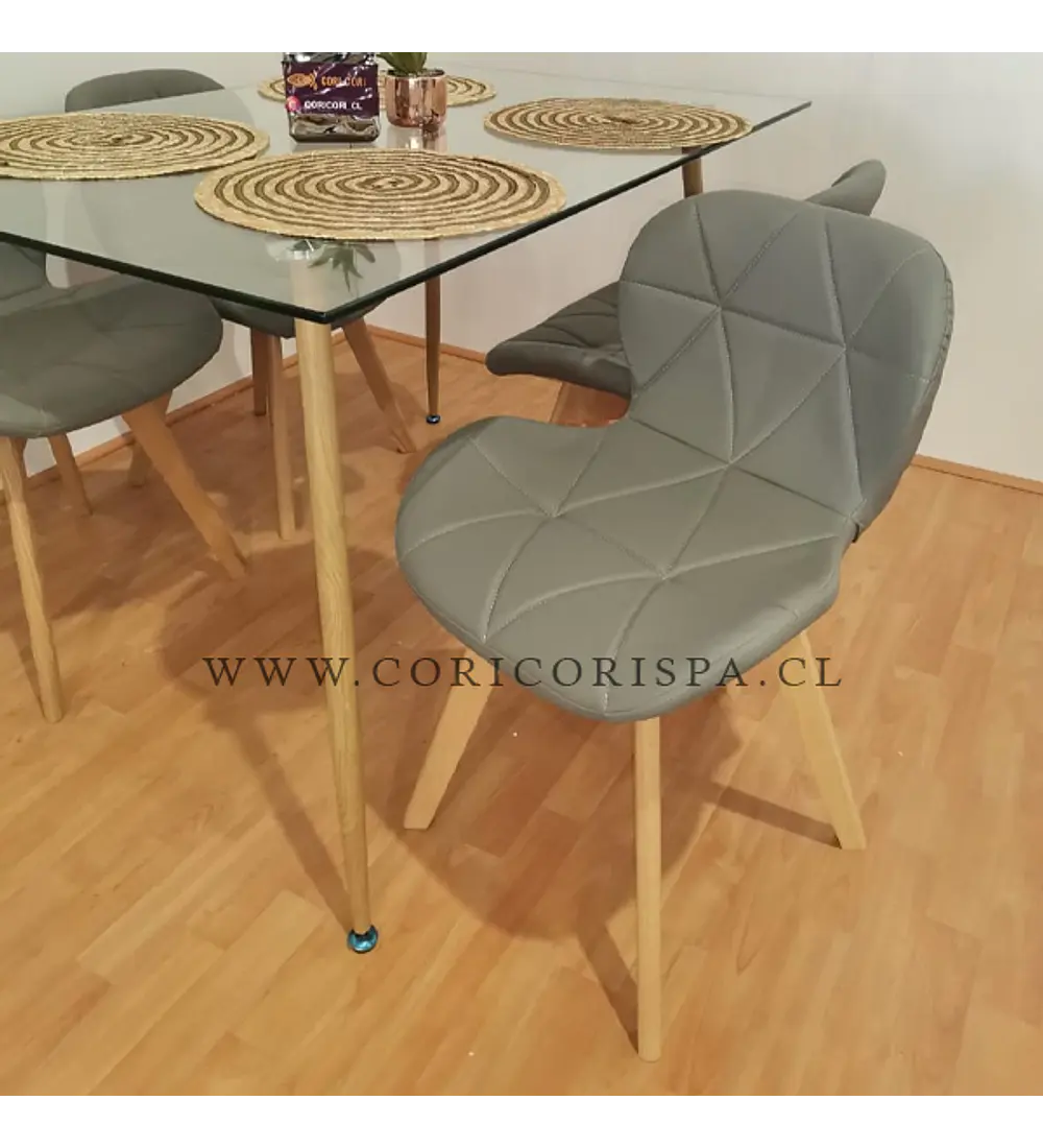 Comedor Rubi 120x80cms + 4 Sillas Mariposa Wood