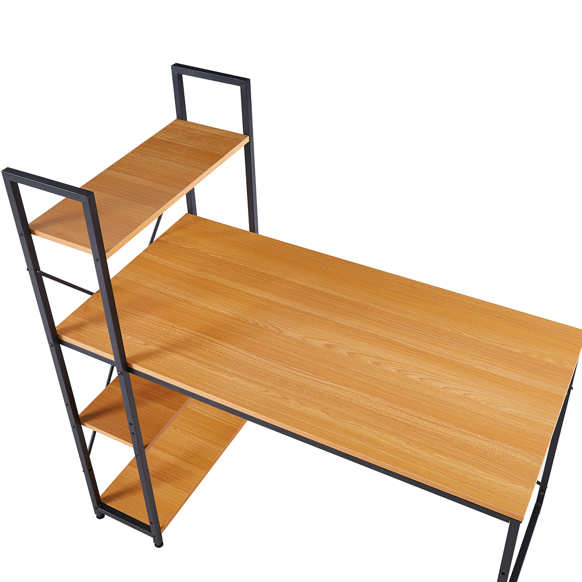 Escritorio Industrial Home Office con Repisas Oslo - Madera Clara 3