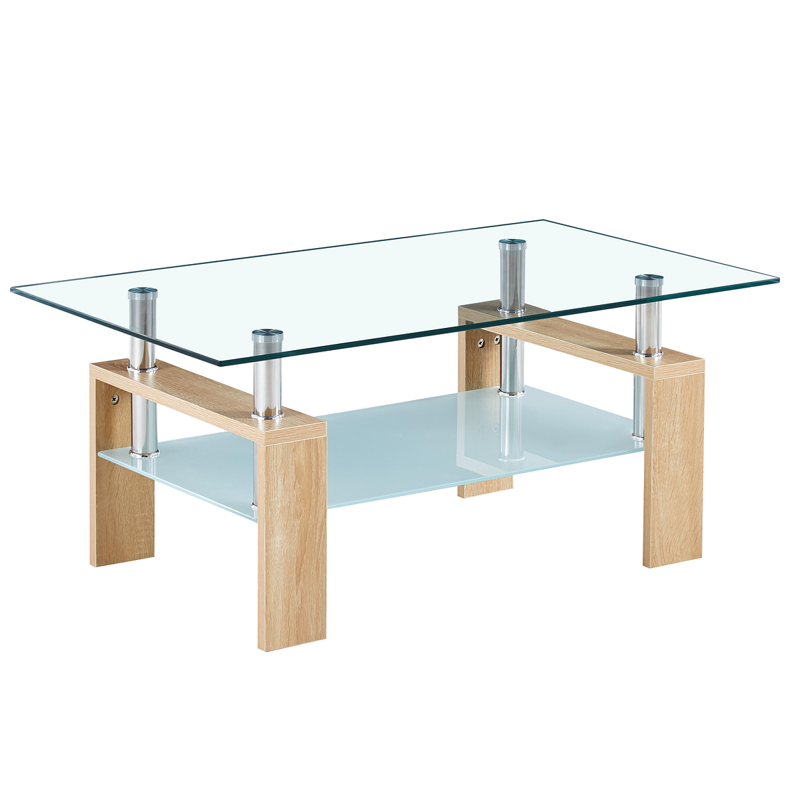 Mesa de Centro Rectangular de Vidrio 5