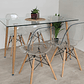 Comedor Rubi 120 x80cms + 4 Sillas Eames Transparentes - Miniatura 1