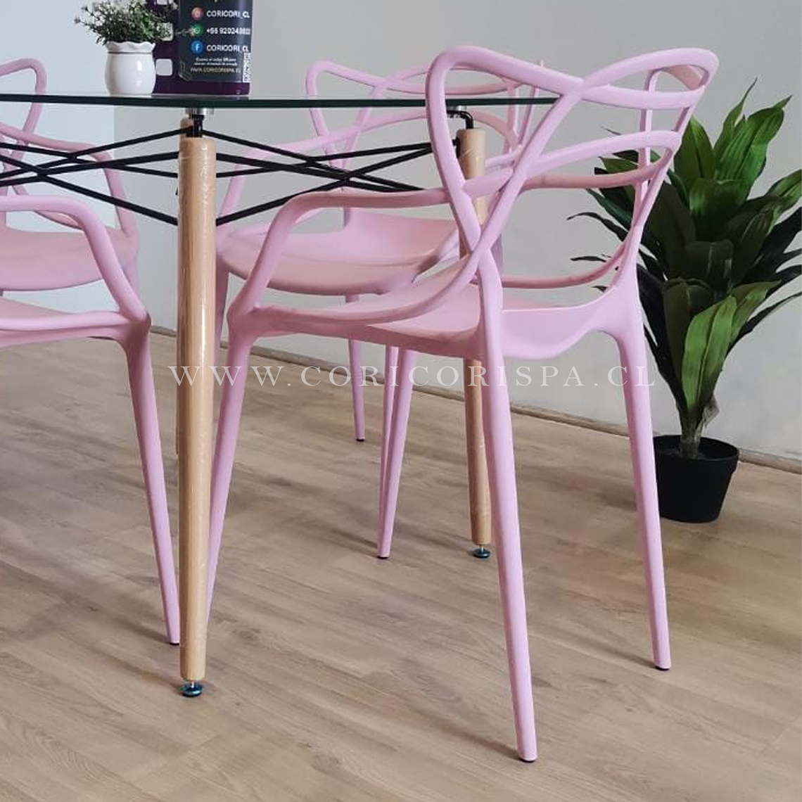 Mesa Crox 140x80cms + 4 Sillas Master 3