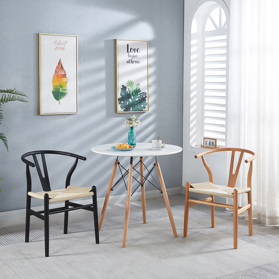 Silla Wishbone Madera e Hilo de cuerda 2