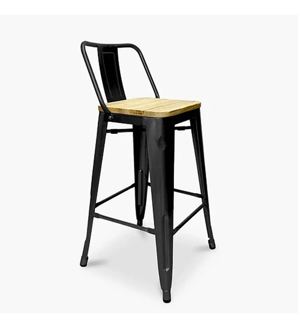 Taburete Tolix Industriales (asiento de Madera 63/64CMS)