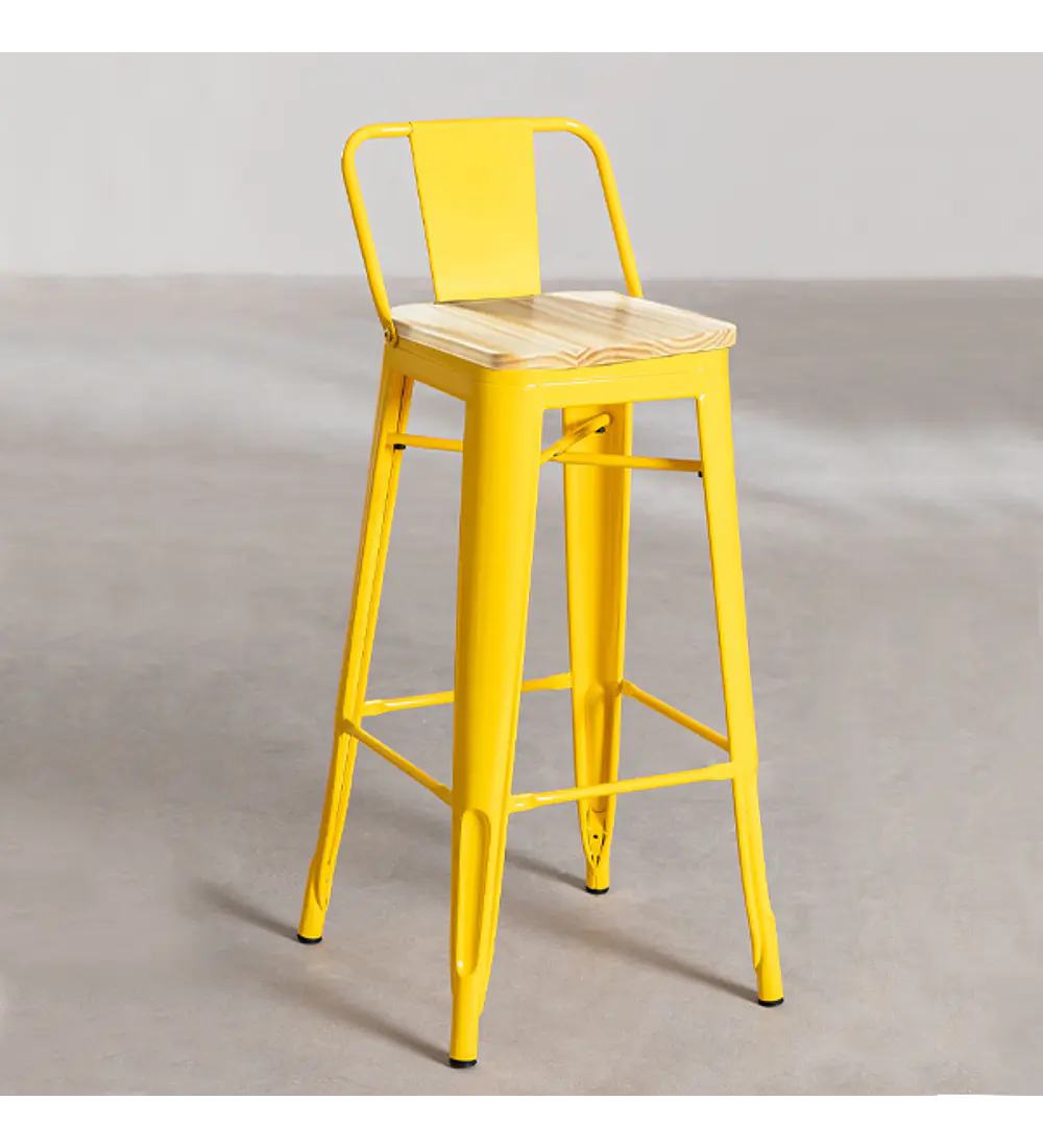 Taburete Tolix Industriales (asiento de Madera 63/64CMS)