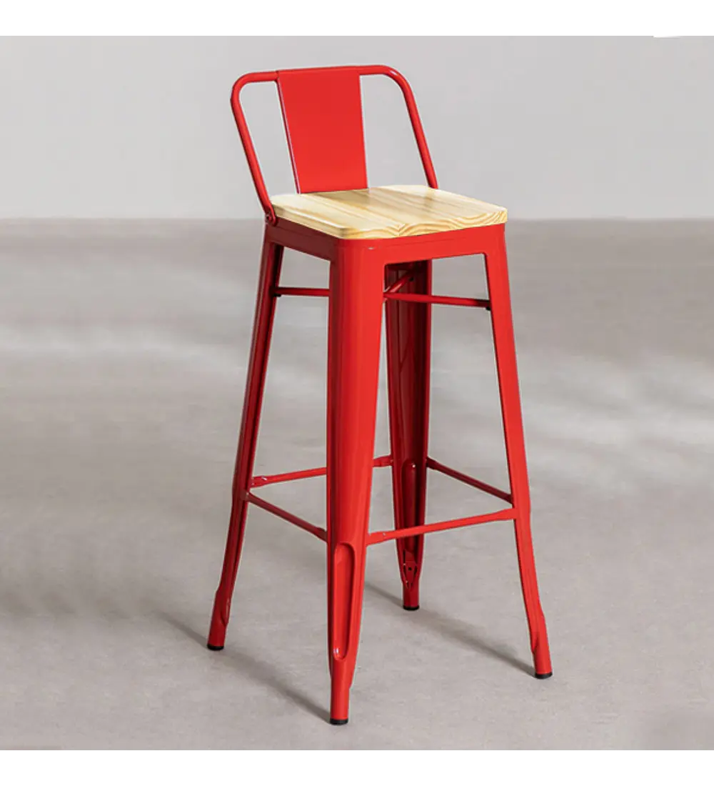 Taburete Tolix Industriales (asiento de Madera 63/64CMS)
