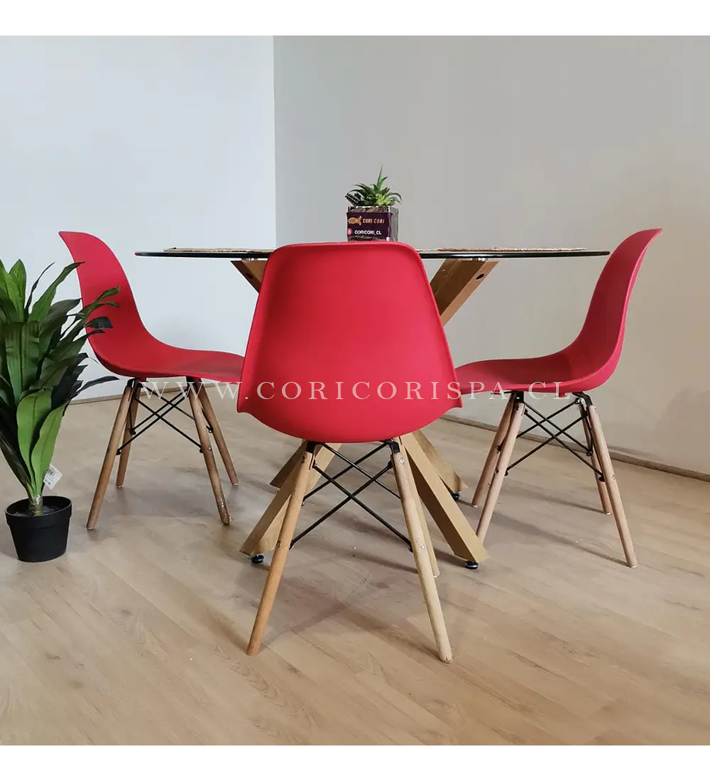 Comedor Warwick 120cms + 4 Sillas Eames 