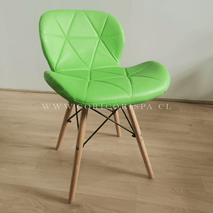 Comedor Medlock 140x90cm  + 4 Sillas Eames Mariposa Ecocuero