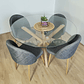 Comedor Warwick 120cms + 4 Sillas Bread Lino - Miniatura 1