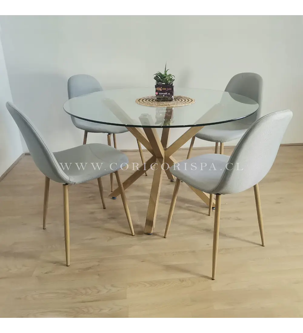 Comedor Warwick 120cms + 4 Sillas Scoop 