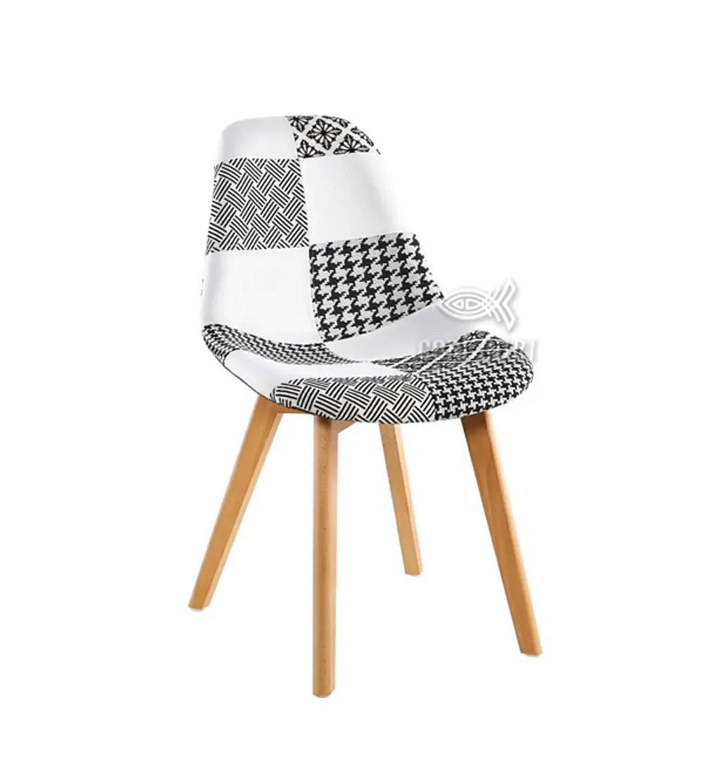 Comedor Medlock (120x80cm) + 4 Sillas Patchwork Wood