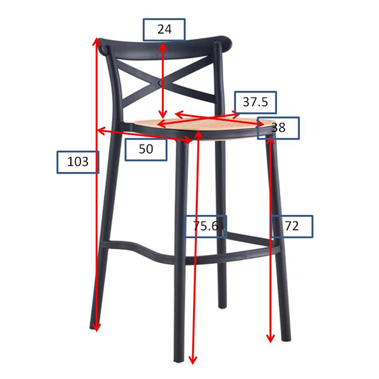 Taburete Danubio (77cms) 8