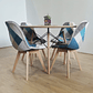 Comedor Mesa Wood 120 cms  + 4 Sillas Patchwork Wood - Miniatura 1