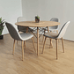 Comedor Mesa Wood 120cm +  4 Sillas Scoop  Lino - Miniatura 2