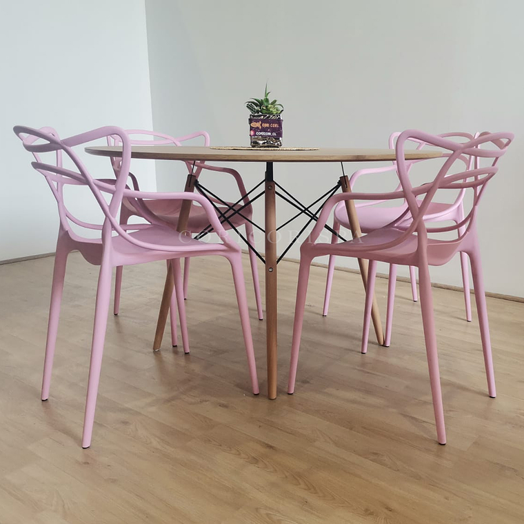 Comedor Mesa Wood 120cms + 4 Sillas Master  2