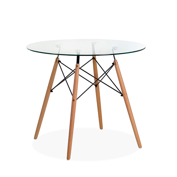 Mesa Eames Vidrio 100cm