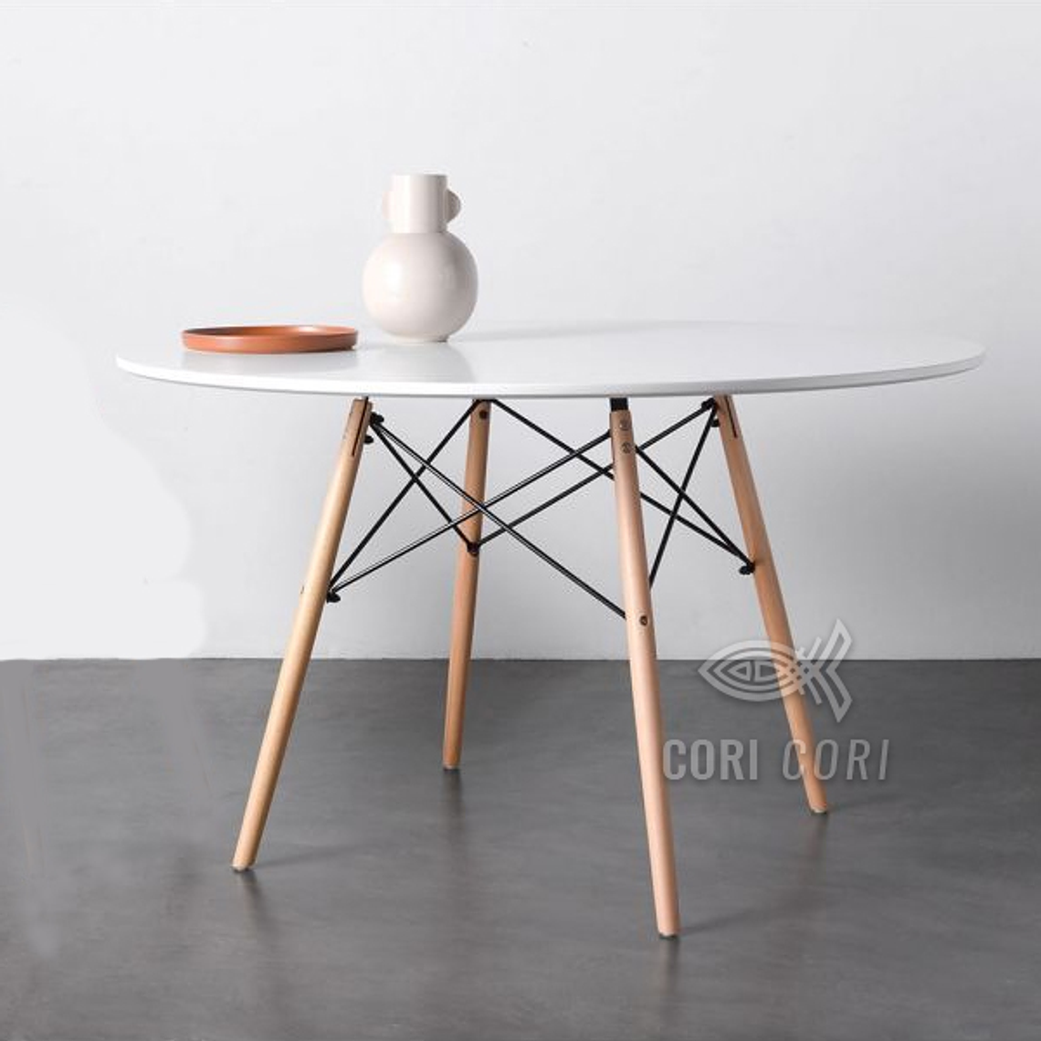Mesa Eames Redonda Blanca 120cms 1