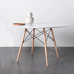 Mesa Eames Redonda Blanca 120cms