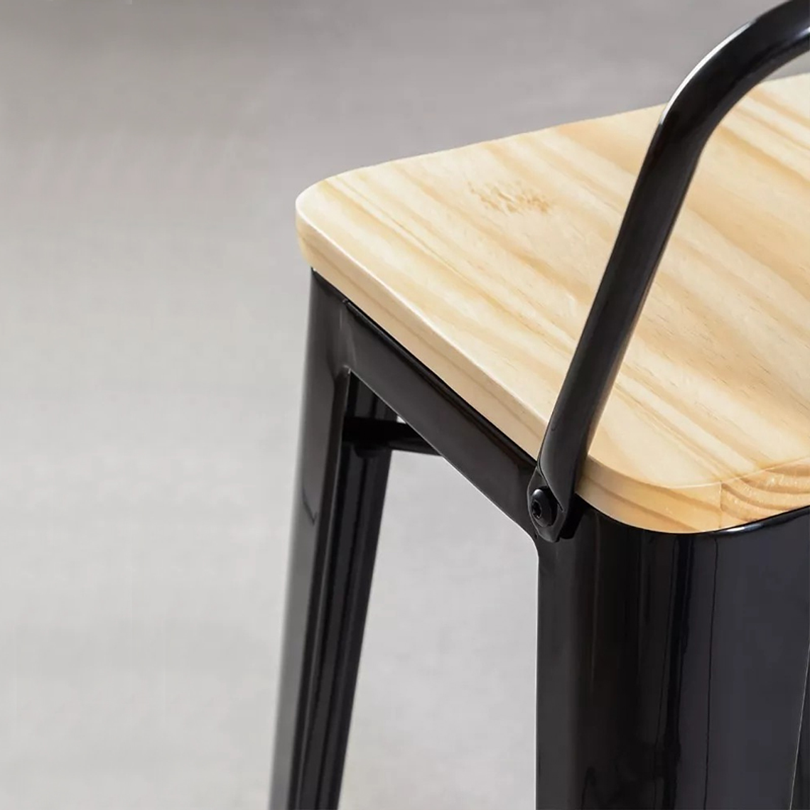 Taburete Tolix  Industriales (asiento de Madera Clara 76≈77cms) 5