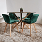 Comedor Warwick  120cm + 4 Sillas Mariposa Velvet  - Miniatura 5