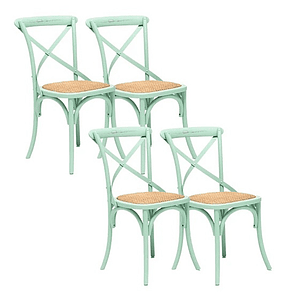 Pack 4 Sillas Crossback de Madera