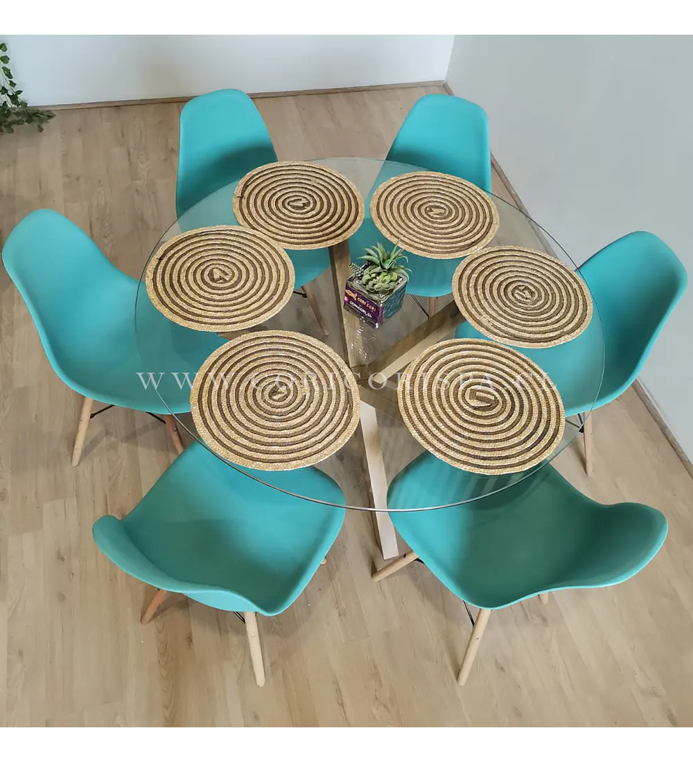 Comedor Warwick  120cm + 6 Sillas Eames