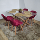 Comedor Medlock 130 x 80cm + 4 Sillas Mariposa Velvet  - Miniatura 5