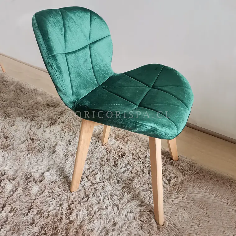 Comedor Mesa Tulip Stone 100cms + 4 Sillas Mariposa Velvet 3