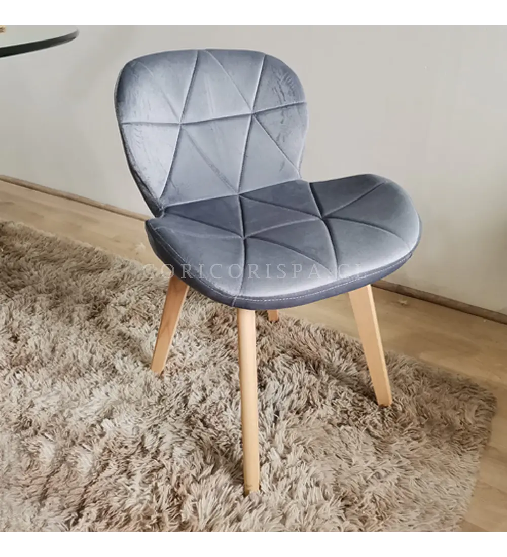 Comedor Mesa Tulip Stone Blanca 100cms + 4 Sillas Mariposa Velvet