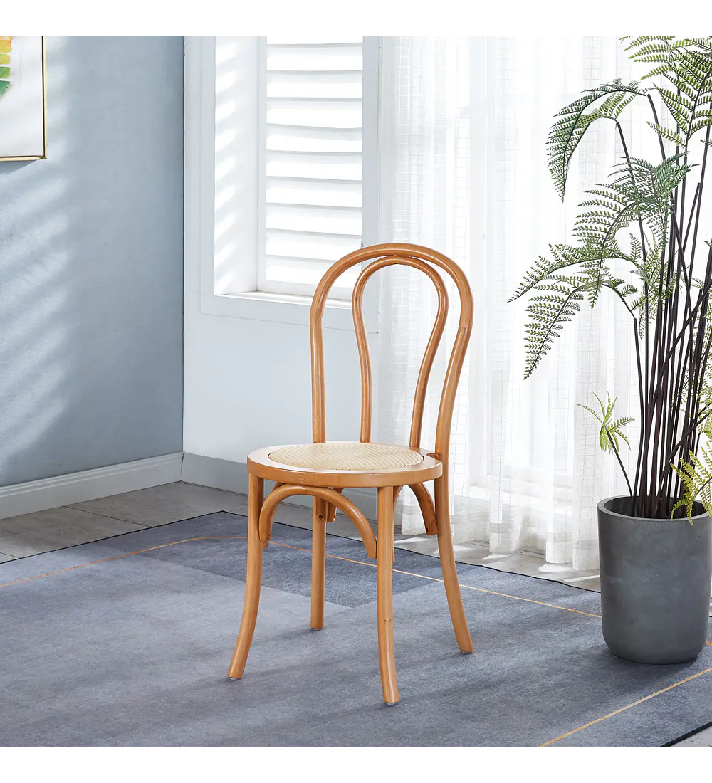 Pack 4 Sillas Amelia Madera Rattan