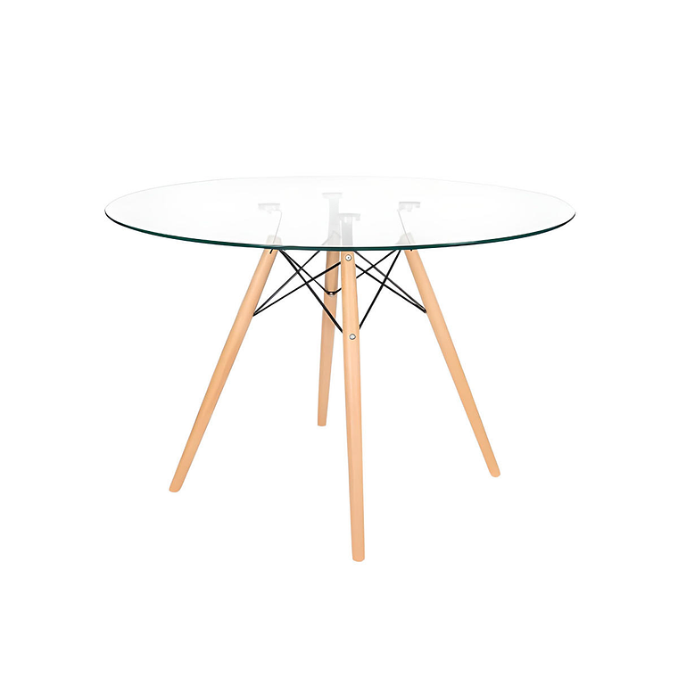 Comedor Eames Vidrio 100cms + 4 Sillas Tolix  4