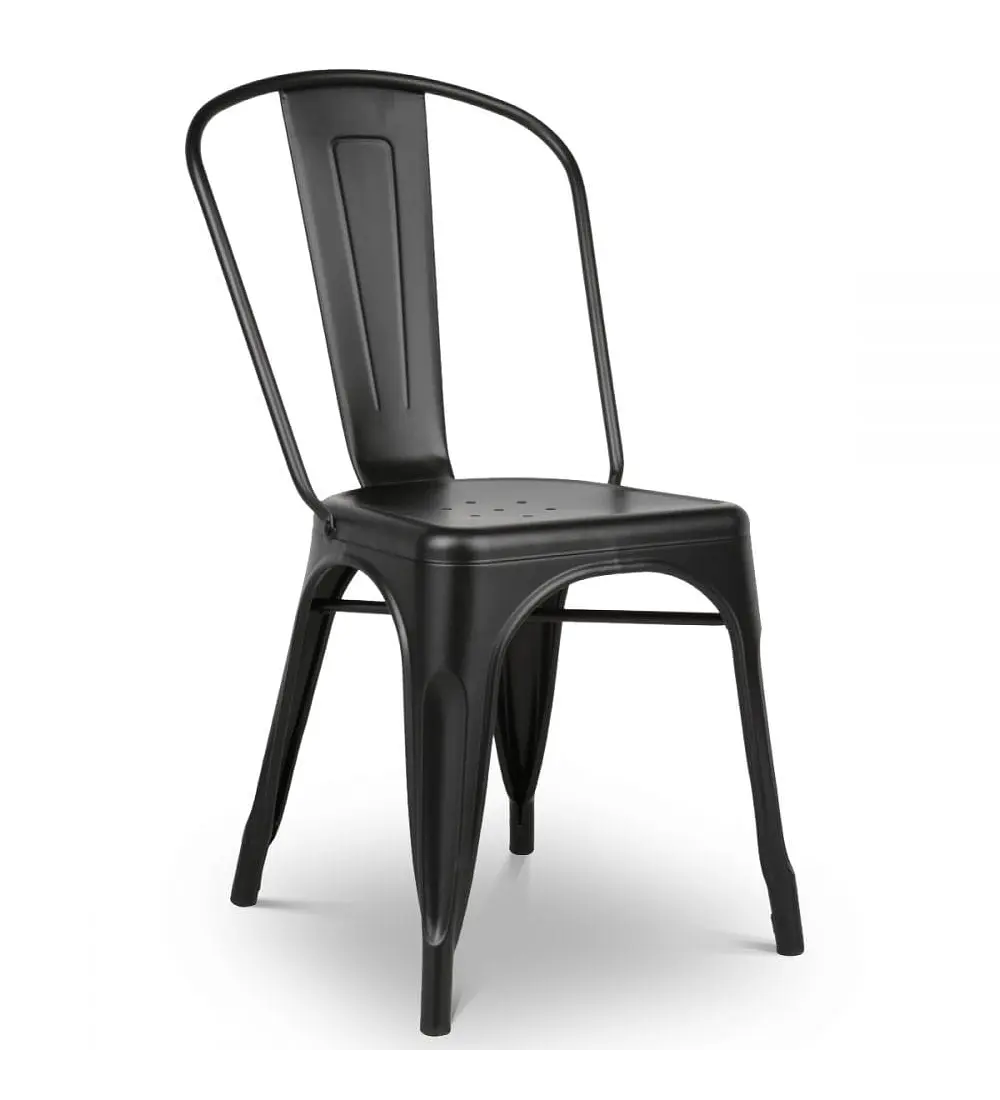 Comedor Eames Vidrio 100cms + 4 Sillas Tolix 