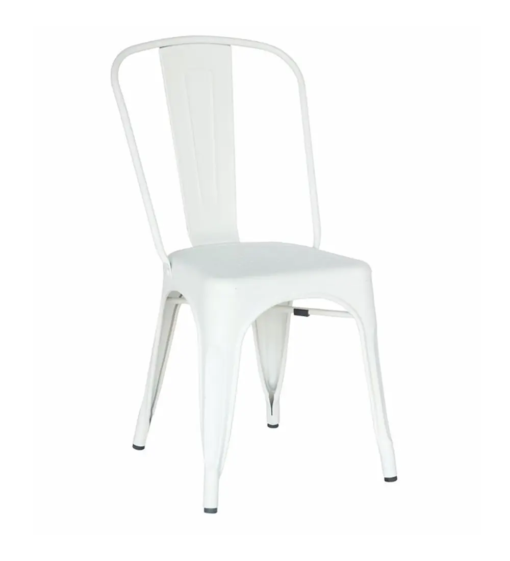 Comedor Eames Vidrio 100cms + 4 Sillas Tolix 