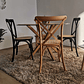 Comedor Warwick 120cm + 4 Sillas Crossback Madera  - Miniatura 5