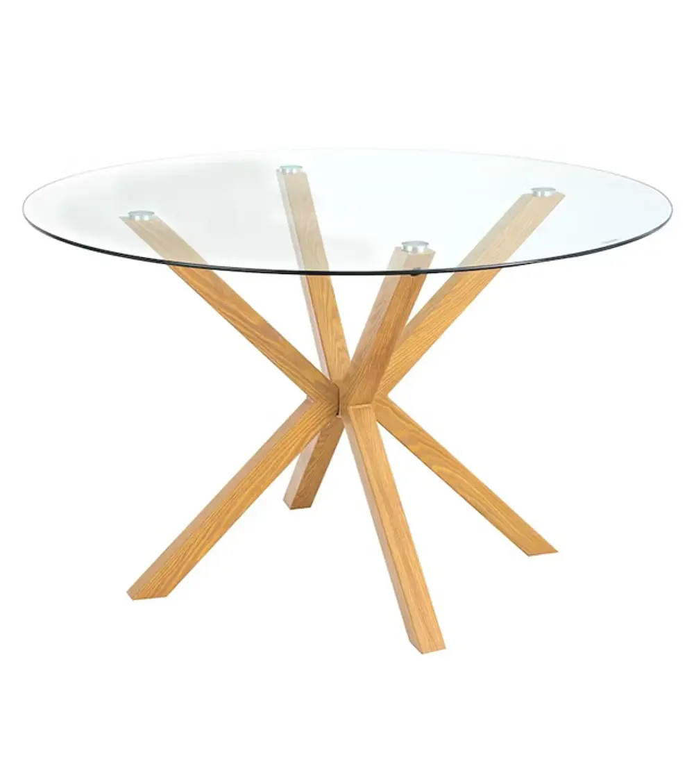 Comedor Warwick 120cm + 4 Sillas Crossback Madera 