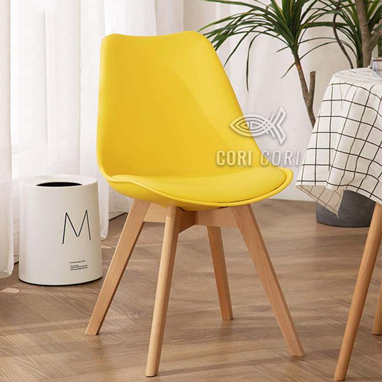 Comedor Mesa Eames Blanca 80cms + 4 Sillas Tulip  10