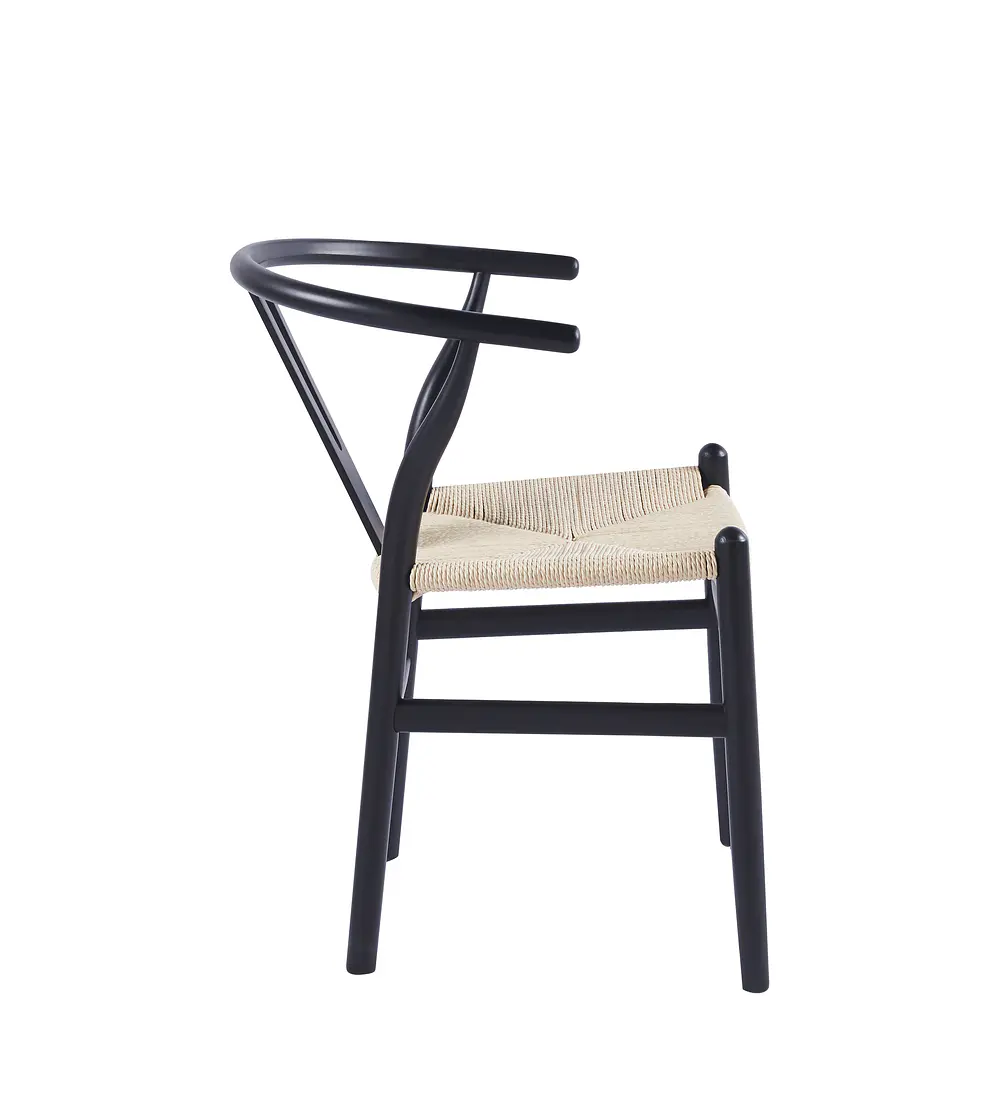 Comedor Tulip Blanca 100cms + 4 Silla Wishbone Madera