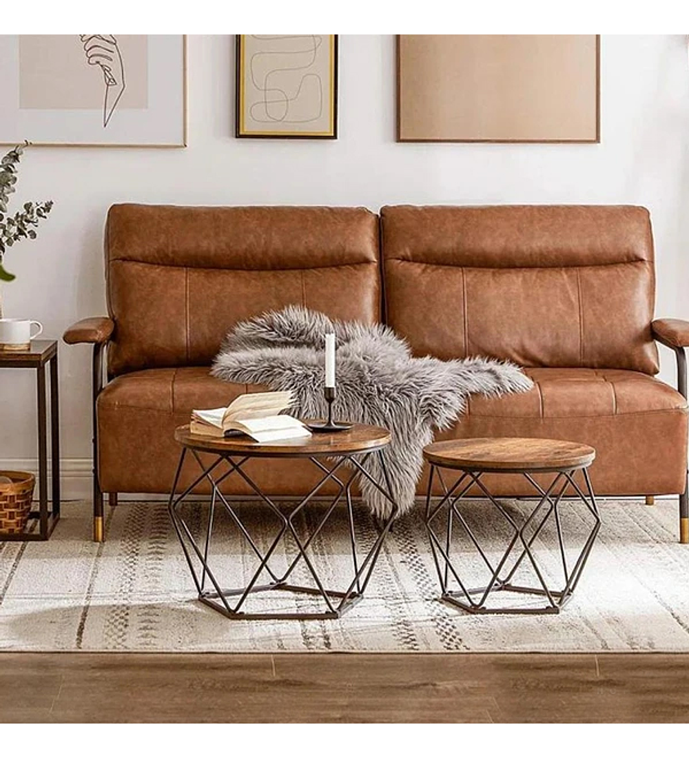 Juego dos mesas de centro enrejada