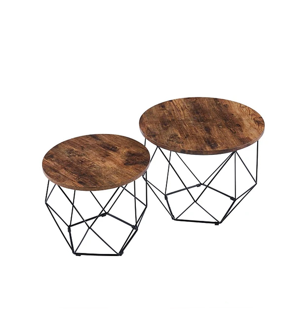 Juego dos mesas de centro enrejada