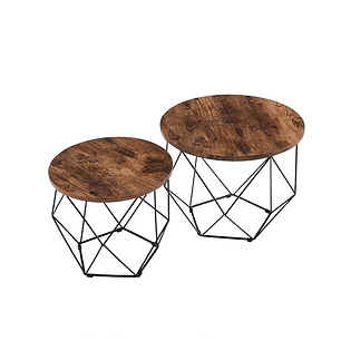 Juego dos mesas de centro enrejada