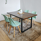 Comedor Industrial 160x90cms + 4 Sillas Tulip  - Miniatura 1