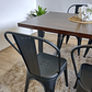 Comedor Industrial 140x90 + 4 Sillas Tolix - Miniatura 4