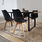 Comedor Industrial 160x90cms + 4 Sillas Tulip  - Miniatura 2