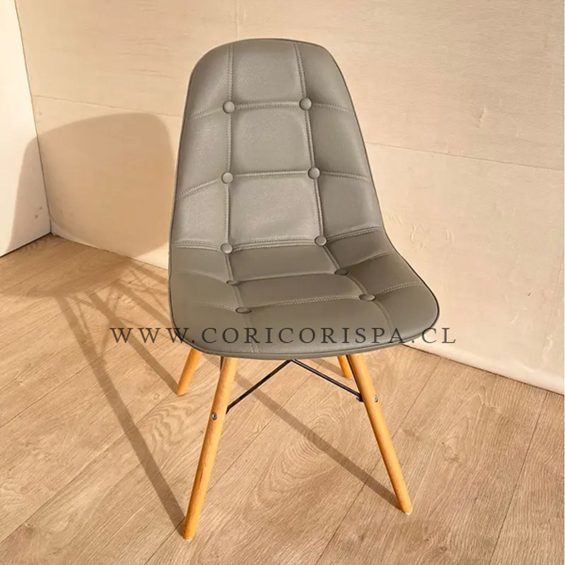Comedor Warwick 120cms + 4 Sillas Capitonne Eames Ecocuero 6