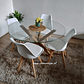 Comedor Warwick 120cm + 4 Sillas Tulip - Miniatura 3