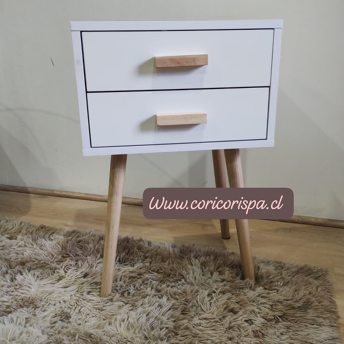 Velador Eames Doble Blanco 3